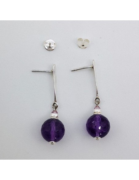 Pendientes de Cuarzo Amatista