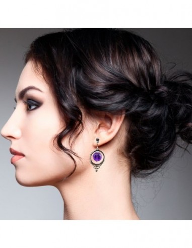 Pendientes de Cuarzo Amatista