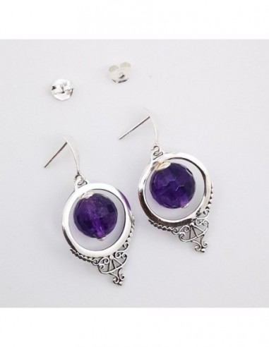Pendientes de Cuarzo Amatista