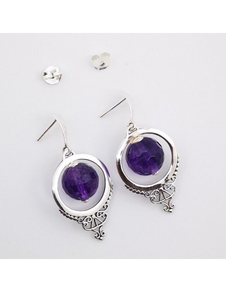 Pendientes de Cuarzo Amatista