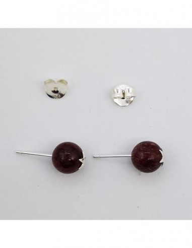 Pendientes de Cuarzo Fresa